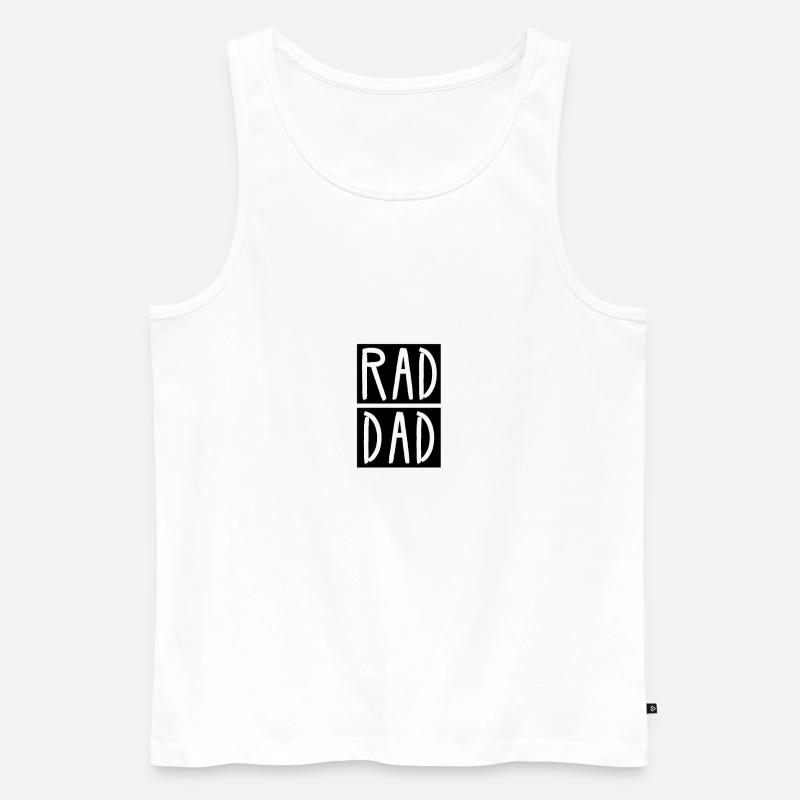 RAD DAD - Männer Premium Bio Tank Top - Weiß