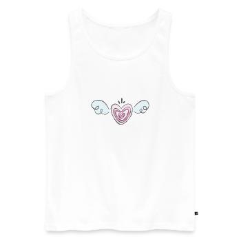 heart wings heart wings - Men's Premium Organic Tank Top - white - Front - AI Model Male 178 light (178cm)