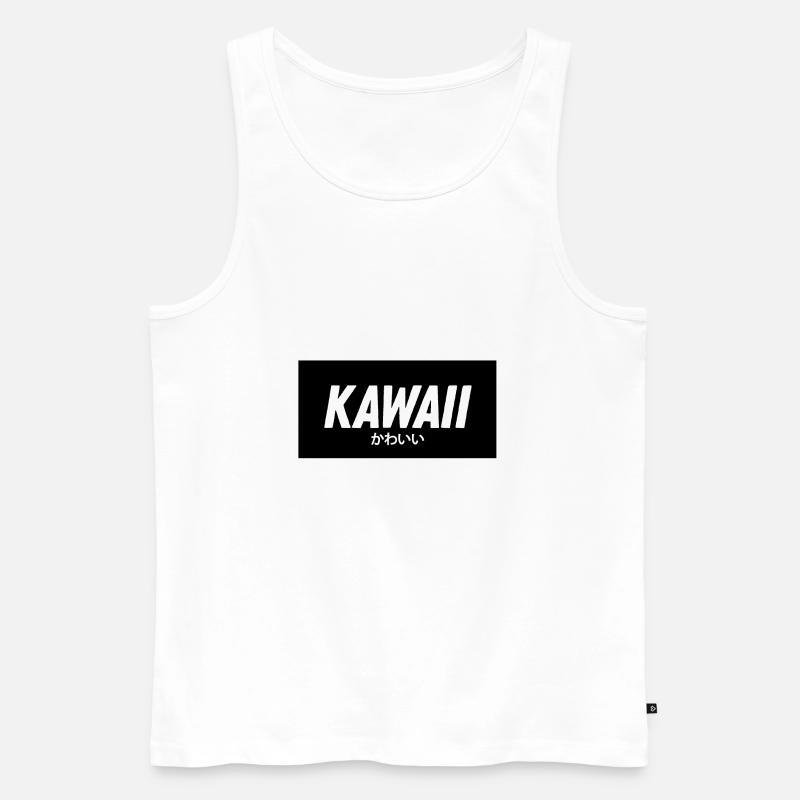 kawaii - Men's Premium Organic Tank Top - white