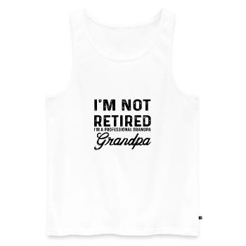 Professional grandpa grandpa gift - Men's Premium Organic Tank Top - white - Front - Michal (187cm)