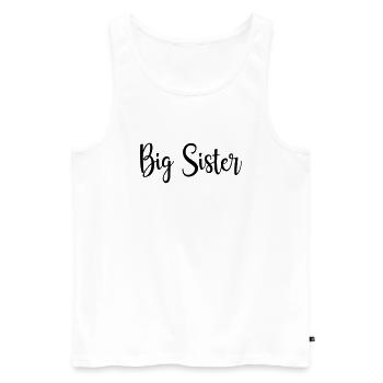 big Sister - Männer Premium Bio Tank Top - Weiß - Vorne - AI Model Male 178 light (178cm)