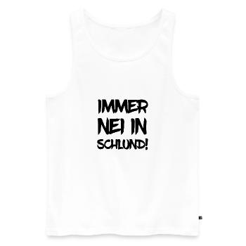 immer nei in Schlund - Männer Premium Bio Tank Top - Weiß - Vorne - Michal (187cm)