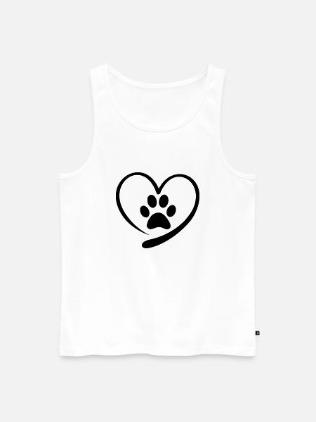Hundepfote Hundefreund Hundemensch Geschenkidee - Männer Premium Bio Tank Top - Weiß
