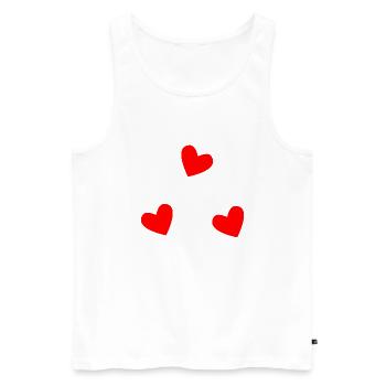 MUTTERTAG. SCHÖNEN MUTTERTAG. MAMA. ICH LIEBE DICH - Männer Premium Bio Tank Top - Weiß - Vorne - Michal (187cm)