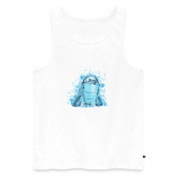 Delfin - Männer Premium Bio Tank Top - Weiß - Vorne - AI Model Male 178 light (178cm)