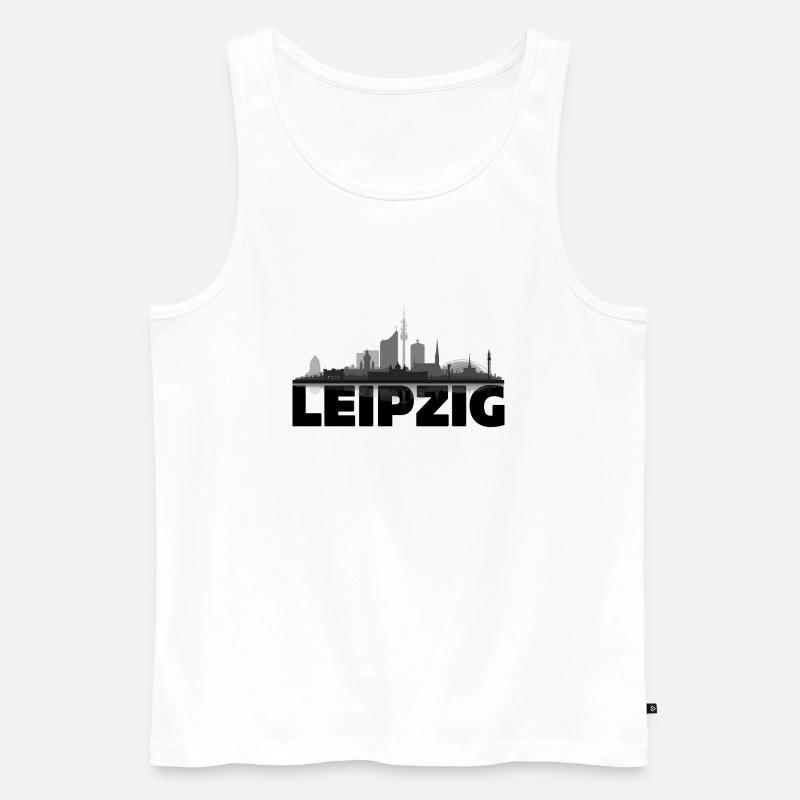 Leipzig 02 - Männer Premium Bio Tank Top - Weiß