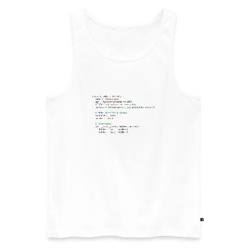 I as python class - Männer Premium Bio Tank Top - Weiß - Vorne - Michal (187cm)