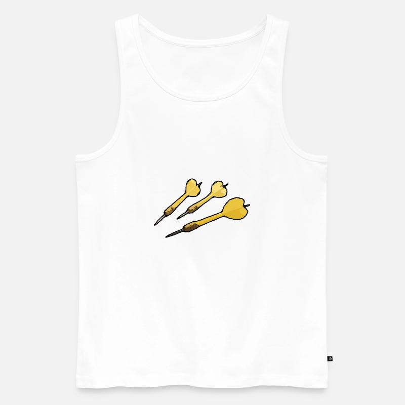 Dart Pfeil Dartpfeil - Männer Premium Bio Tank Top - Weiß