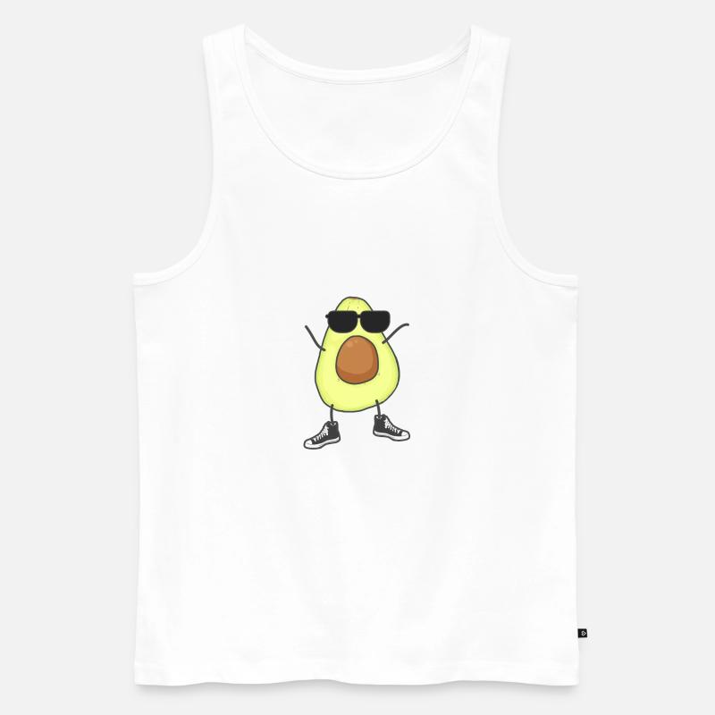 Avocado - Männer Premium Bio Tank Top - Weiß