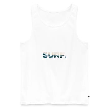 Surf surfing surfing surfer surfer - Men's Premium Organic Tank Top - white - Front - Michal (187cm)