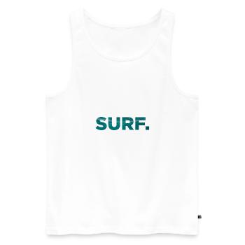 Surf Surfing Surfen Surfer Surferin - Männer Premium Bio Tank Top - Weiß - Vorne - AI Model Male 178 light (178cm)