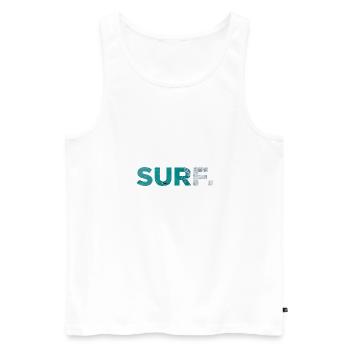 Surf surfing surfing surfer surfer - Men's Premium Organic Tank Top - white - Front - Michal (187cm)