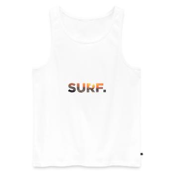 Surf surfing surfing surfer surfer - Men's Premium Organic Tank Top - white - Front - Michal (187cm)