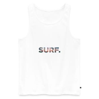 Surf surfing surfing surfer surfer - Men's Premium Organic Tank Top - white - Front - Michal (187cm)