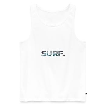 Surf surfing surfing surfer surfer - Men's Premium Organic Tank Top - white - Front - Michal (187cm)