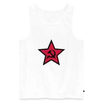 92 Hammer Sichel im Stern Russland Russia - Männer Premium Bio Tank Top - Weiß - Vorne - AI Model Male 178 light (178cm)