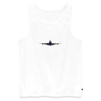 Flugzeug - Männer Premium Bio Tank Top - Weiß - Vorne - Michal (187cm)