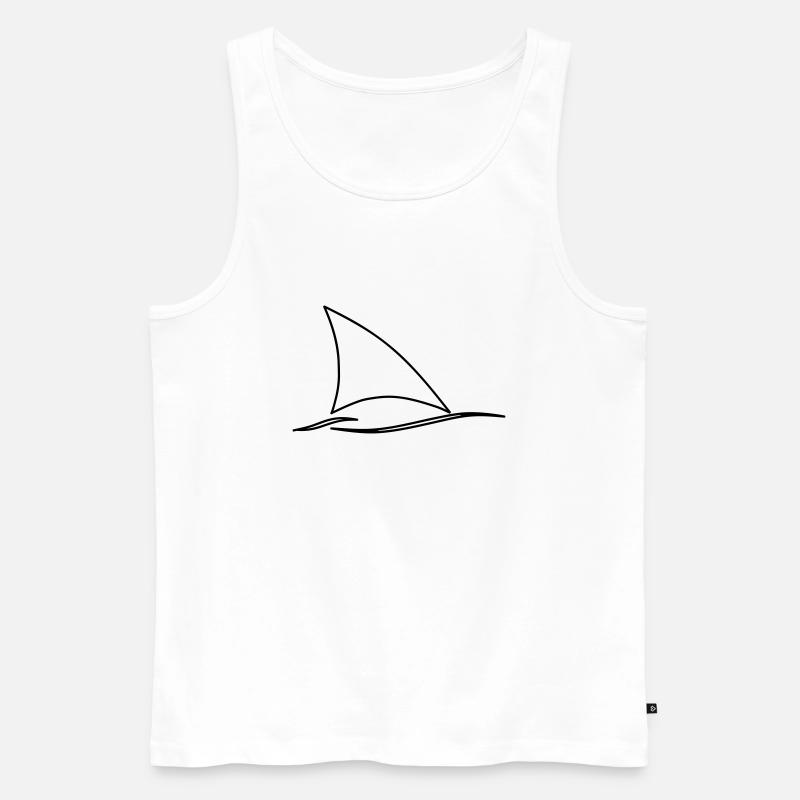 Segelboot - Männer Premium Bio Tank Top - Weiß