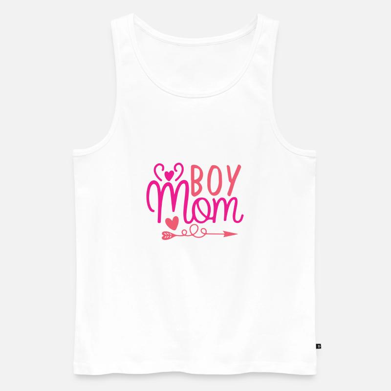 Junge Mutter - Männer Premium Bio Tank Top - Weiß