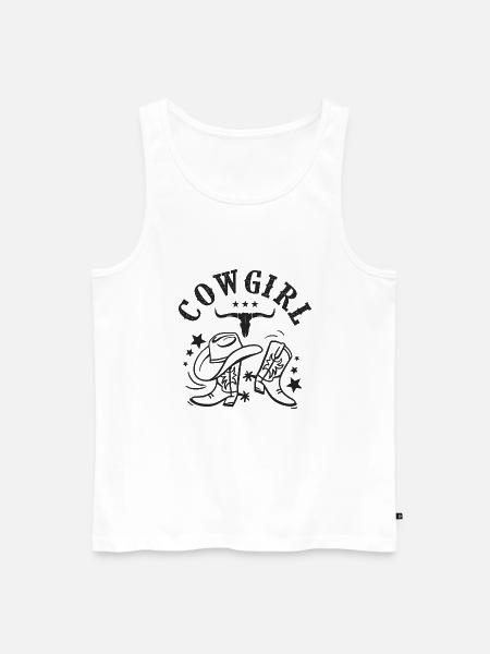 Country Musik Tanz Country Cowboy - Männer Premium Bio Tank Top - Weiß