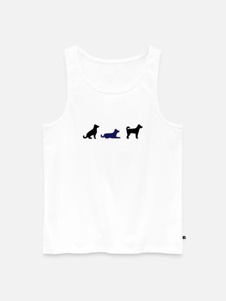 Sit Down Stand - Men's Premium Organic Tank Top - white