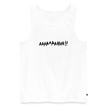 AAAAAAAAAHHH - Screaming spasm - Men's Premium Organic Tank Top - white - Front - AI Model Male 178 light (178cm)