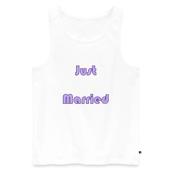 ICH HABE GERADE GEHEIRATET. Junggesellinnenabschied. HEILIGER VALENTINSTAG. PAAR - Männer Premium Bio Tank Top - Weiß - Vorne - Michal (187cm)