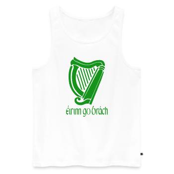 St. Patricks Day Eirinn Go Brach Gälisch Irisch Irland - Männer Premium Bio Tank Top - Weiß - Vorne - Michal (187cm)