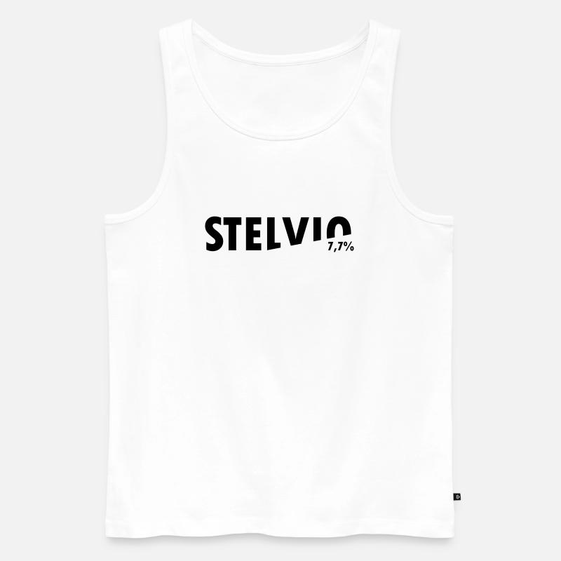 Stilfserjoch - Männer Premium Bio Tank Top - Weiß