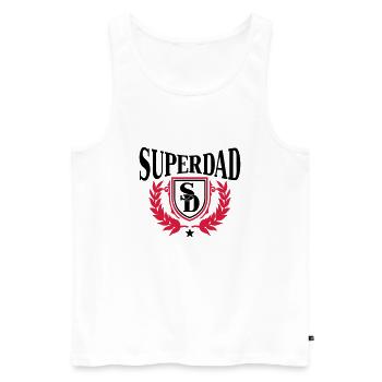 superdad - Débardeur bio Premium Homme - blanc - Devant - Michal (187cm)