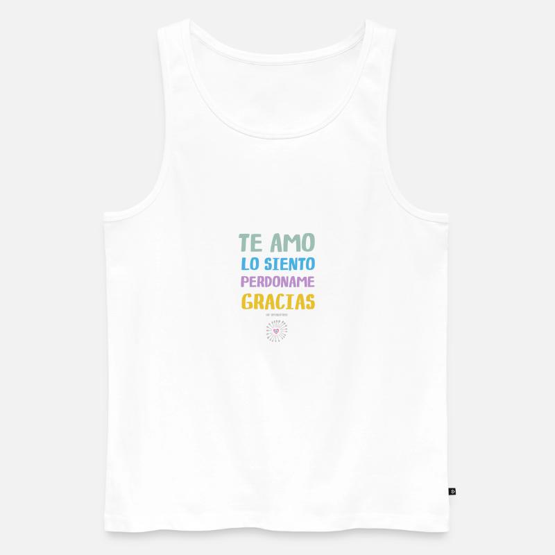 Ho'oponopono - Spanische - Männer Premium Bio Tank Top - Weiß