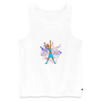 Dance2Trance - Flying High - Männer Premium Bio Tank Top - Weiß - Vorne - Michal (187cm)