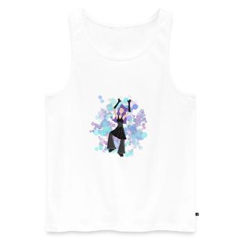 Dance2Trance - Dark Raver - Débardeur bio Premium Homme - blanc - Devant - AI Model Male 178 light (178cm)