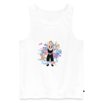 Dance2Trance - Raver Boy - Débardeur bio Premium Homme - blanc - Devant - AI Model Male 178 light (178cm)