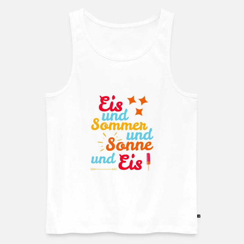 Eis und Sommer und Sonne und Eis - Männer Premium Bio Tank Top - Weiß