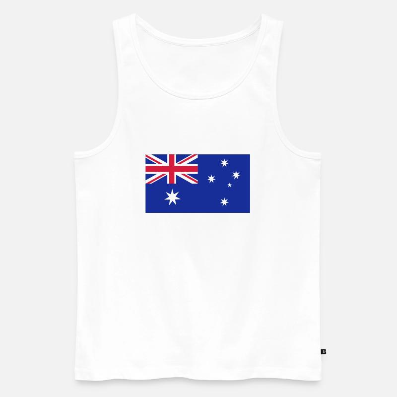 Australien - Männer Premium Bio Tank Top - Weiß
