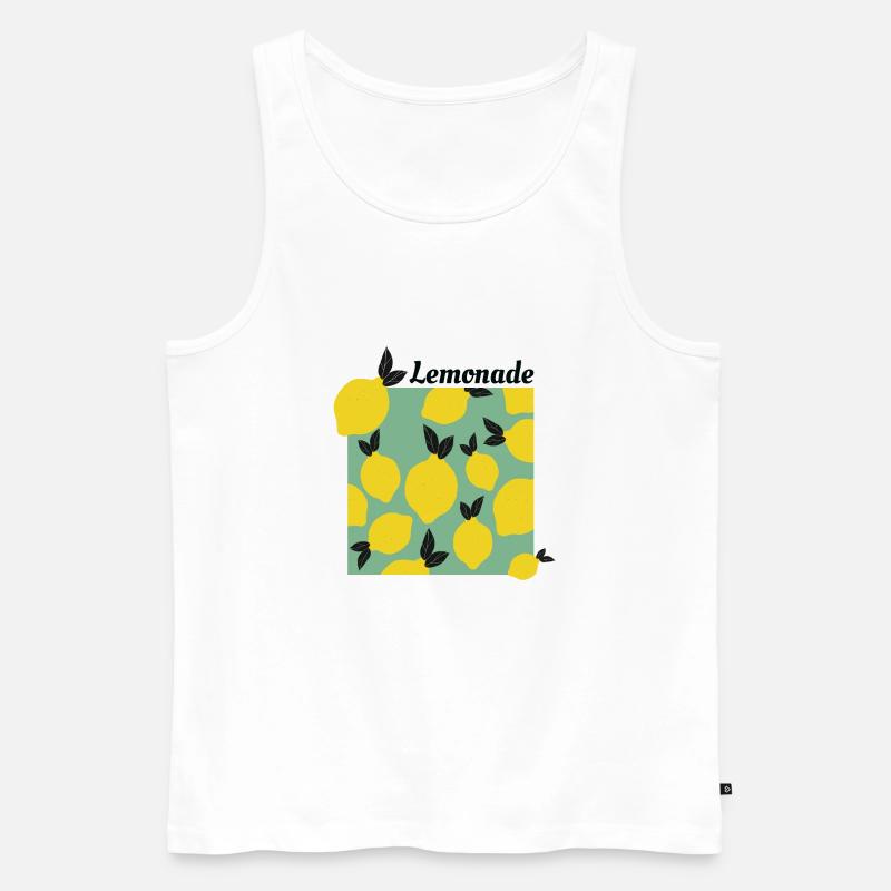 Zitronen Limonade - Männer Premium Bio Tank Top - Weiß