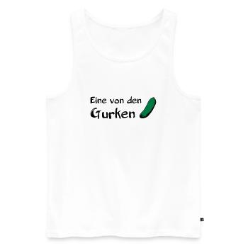 Eine von den Gurken - Männer Premium Bio Tank Top - Weiß - Vorne - AI Model Male 178 light (178cm)