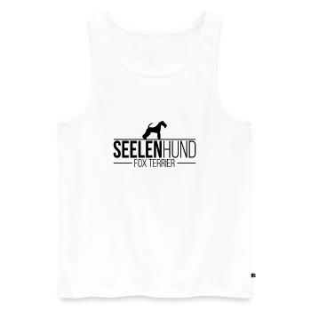 FOX TERRIER Seelenhund Hund Hunde Wilsigns - Männer Premium Bio Tank Top - Weiß - Vorne - Michal (187cm)