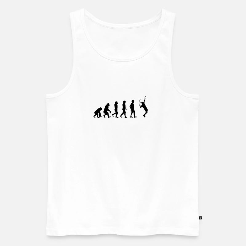 Evolution Tennis - Männer Premium Bio Tank Top - Weiß