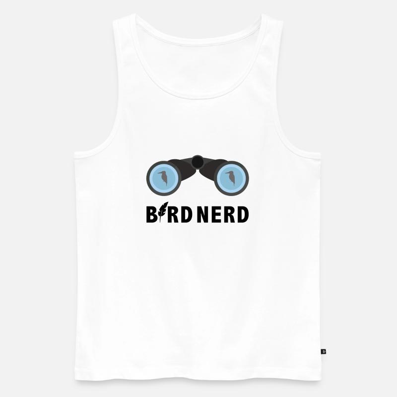 Bird Nerd (Vogelbeobachter) - Männer Premium Bio Tank Top - Weiß