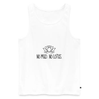Yoga de méditation de yoga sans fleur de lotus - Débardeur bio Premium Homme - blanc - Devant - Michal (187cm)