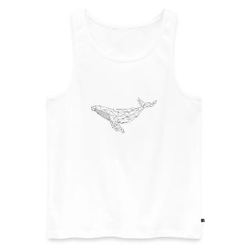 Wal "Geo Black" - Männer Premium Bio Tank Top - Weiß - Vorne - Michal (187cm)