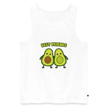 Best friends Avocados - Männer Premium Bio Tank Top - Weiß - Vorne - Michal (187cm)