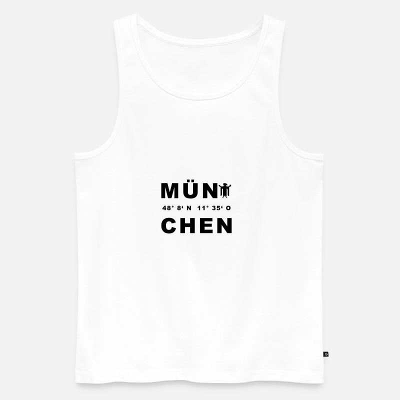 München - Männer Premium Bio Tank Top - Weiß