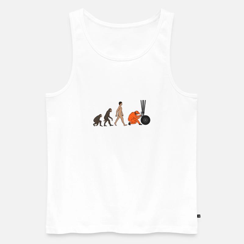 Aircraft Mechanic Evolution - Männer Premium Bio Tank Top - Weiß