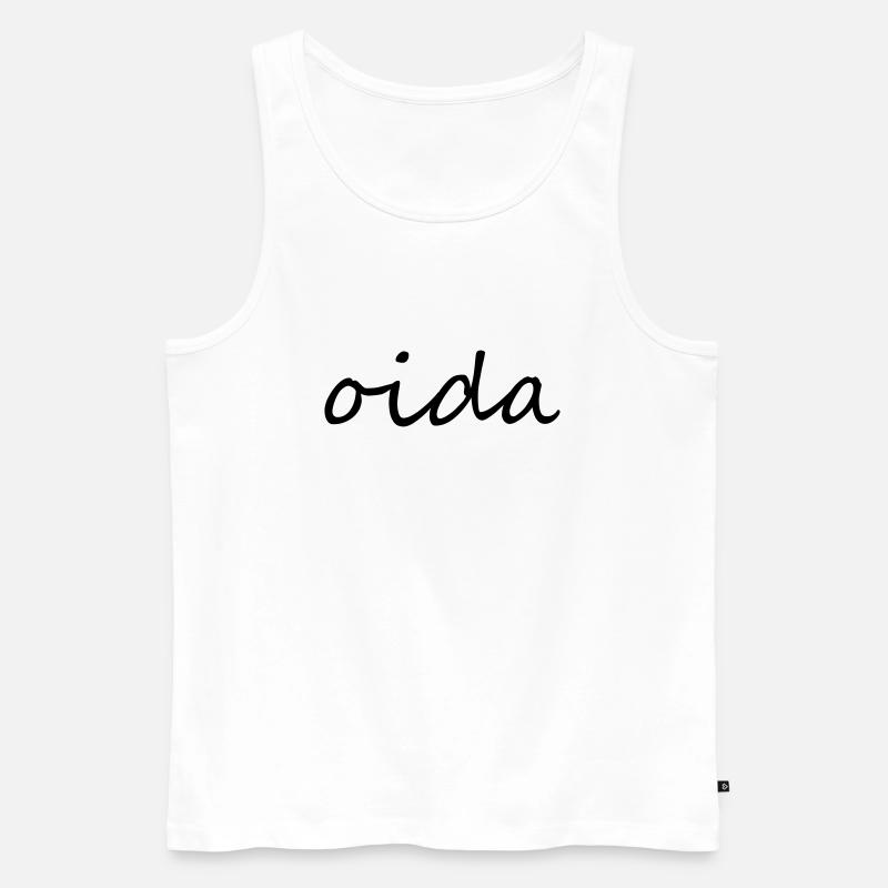 oida - Männer Premium Bio Tank Top - Weiß