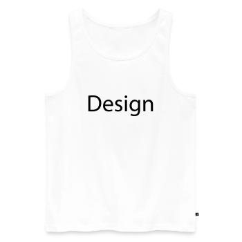 design - Men's Premium Organic Tank Top - white - Front - AI Model Male 178 light (178cm)