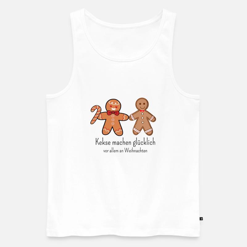 Kekse machen glücklich - Männer Premium Bio Tank Top - Weiß