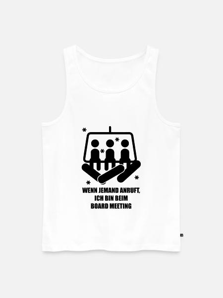 snowboard - Men's Premium Organic Tank Top - white